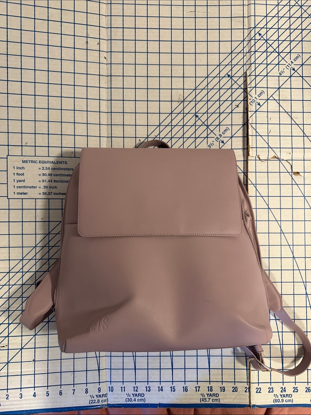 BEIS Mauve Leather-Effect Backpack